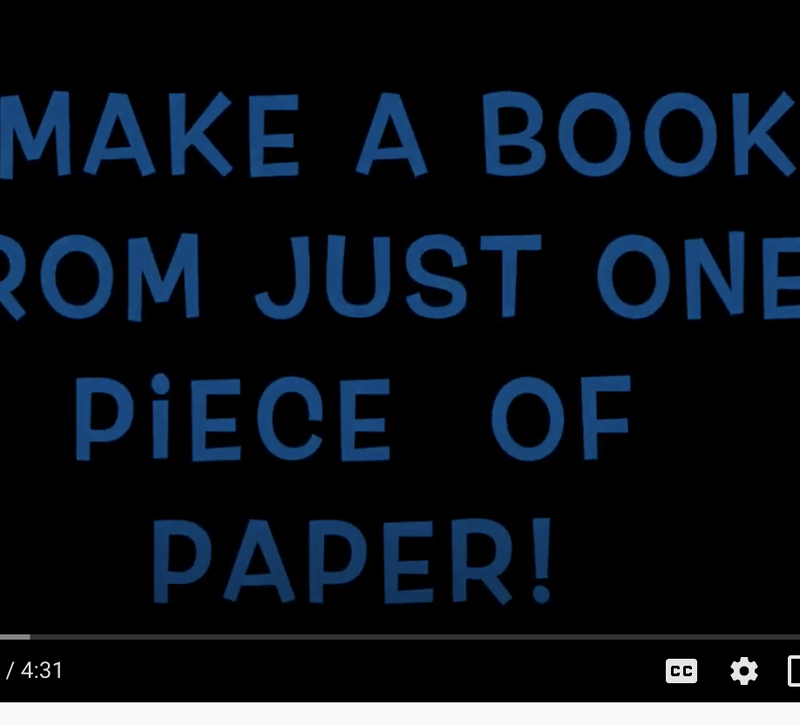 Amazing! Make a book from just ONE piece of paper!